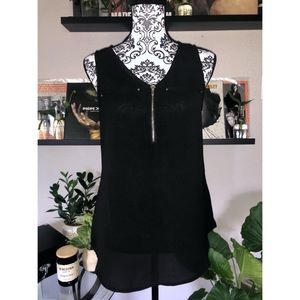 ⭐️Semi Sheer Tank Top with Gold Accents